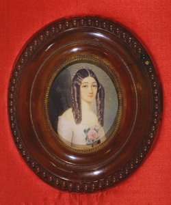 Portret van Marie Duplessis (1824-1847) ook bekend als La Dame aux Camelias door French School