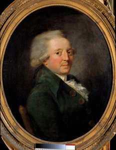Portret van Marie Jean Antoine Nicolas de Caritat, Markies de Condorcet (1743-1793), Franse filosoof. Anoniem Frans schilderij door French School