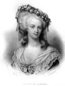 Portret van Marie Therese van Savoye Carignan (1749-1792), prinses van Lamballe - in 