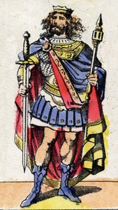 Portret van Merovee III (of Merowig) (ca. 412-458), Koning der Franken van 448 tot 458.