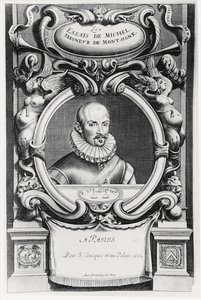 Portret van Michel de Montaigne door French School