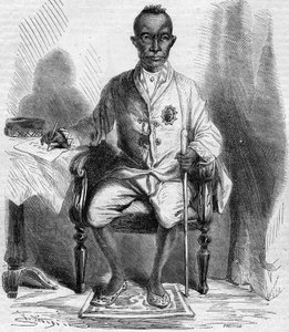 Portret van Mongkut (Rama IV of Phrachomklao) (1804-1868), Koning van Siam (vandaag, Thailand). Gravure in 
