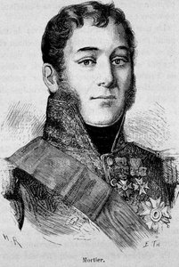 Portret van Mortier, Hertog van Treviso (1768 - 1835), Maarschalk van Frankrijk, gedood tijdens de aanval van Fieschi - in 