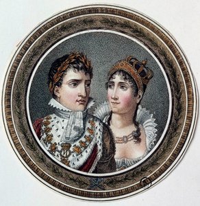 Portret van Napoleon I (1769-1821) en Josephine de Beauharnais (1763-1814) door French School