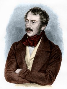 Portret van Nikolaus Lenau (kleurgravure)
