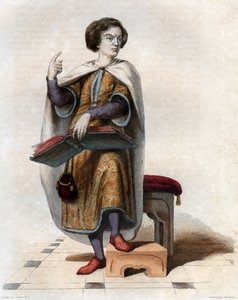Portret van Peter Abelard (Pierre Abailard) (Pierre Abeilard) (1079-1142), Franse scholastische filosoof, theoloog en logicus.