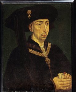 Portret van Filips III van Bourgondië, genaamd Filips de Goede door French School