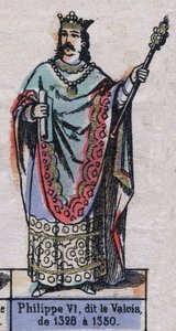 Portret van Filips VI van Frankrijk, bekend als Filips de Valois (1294-1350). Illustratie eind 19e eeuw. door French School