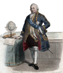 Portret van Pierre André de Suffren de Saint Tropez, baljuw van Suffren (1729-1788), Franse admiraal. Illustratie uit 