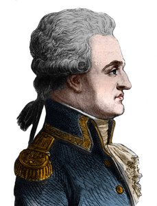 Portret van Pierre Charles de Villeneuve, Franse admiraal (1763-1806), hij begon de slag bij Trafalgar, wat een ramp was, en daarna zelfmoord - in 