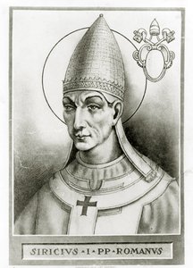 Portret van paus Siricius