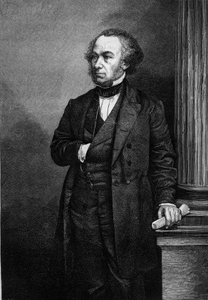 Portret van Richard Cobden, Engelse industrieel en politicus. Gravure in 