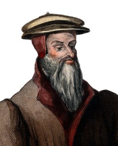 Portret van Robert I Estienne, Franse drukker door French School