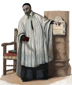 Portret van Sint Vincentius a Paulo (1581-1660), priester van de Katholieke Kerk door French School