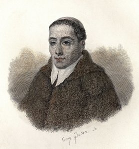Portret van Heilige Bernard de Menthon (923-1009), aartsdiaken van Aosta en oprichter van de hospices van Saint Bernard. In “Portretten van Nuttige Mannen”