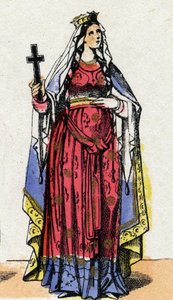 Portret van Sint Clotilde, Koningin van de Franken (ca. 475-545), vrouw van Clovis I.