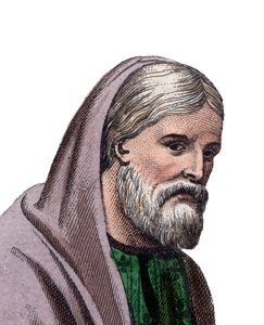 Portret van Sint Gregorius van Tours (538-594)