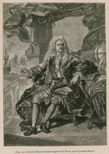 Portret van Samuel Bernard, gegraveerd door Drevet, naar Hyacinthe Rigaud door French School