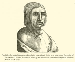 Portret van Sannazar (gravure)