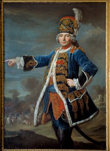 Portret van Simon Claude de Grassin de Glatigny (? -1776) Schilderij van de Franse School. 1744 Parijs, Musée de l