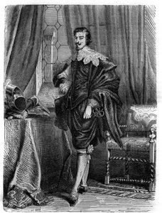 Portret van Thomas Wentworth (1593-1641), Graaf van Strafford, Engelse staatsman, Ridder in de Orde van de Kousenband en belangrijke figuur in de gebeurtenissen die leidden tot de eerste Engelse revolutie. Gravure in 