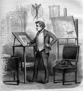 Portret van Tony Johannot (Antoine Johannot genoemd)