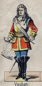 Portret van Vauban Sebastien de Prestre (1633-1707), maarschalk van Frankrijk. Beeld van Epinal uit het einde van de 19e eeuw. Privécollectie door French School