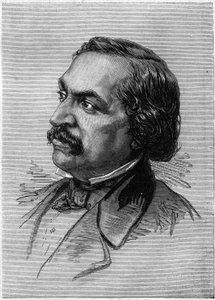 Portret van Victor Séjour (1816-1874), Franstalige Amerikaanse toneelschrijver. Gravure in Le Monde Illustré nr. 912 van 3 oktober