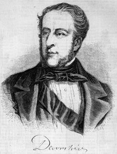 Portret van William Spencer Cavendish (1790-1858), hertog van Devonshire. Gravure in 