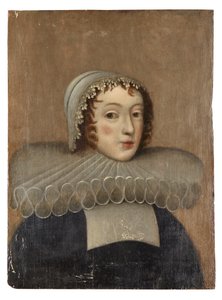 Portret van een dame met een kraag