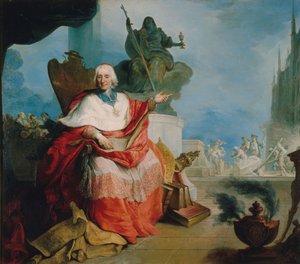 Portret van kardinaal Louis Antoine de Noailles (1651-1729), Aartsbisschop van Parijs