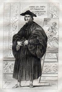 Portret van Italiaanse schilder Andrea del Sarto (Andrea d