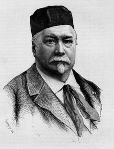 Portret van journalist en romanschrijver Adolphe Monnot de Balathier de Bragelonne, die stierf in 1888. door French School
