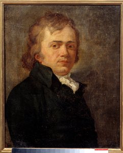 Portret van man ooit geïdentificeerd als Andre Chenier (1762-1794), Franse royalistische dichter. Anoniem Frans schilderij door French School