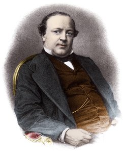 Portret van de Franse advocaat Charles Alexandre Lachaud - gravure uit de 19e eeuw door French School