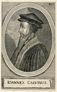Portret van de Franse theoloog Johannes Calvijn