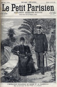 Portret van de keizerin-weduwe van Rusland Maria Fedorovna (geboren Dagmar van Denemarken) door French School