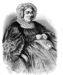 Portret van de Markiezin de La Rochejaquelein (geboren Marie Louise Victoire de Donnissan), Franse schrijfster. Gravure uit 1858.