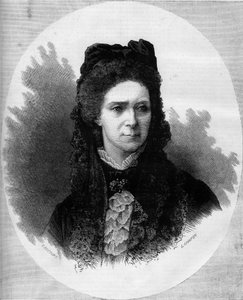 Portret van de Russische keizerin Maria Alexandrovna, geboren prinses Maria van Hessen en de Rijn. Gravure in 