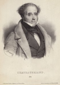 Portret van vicomte de Chateaubriand door French School