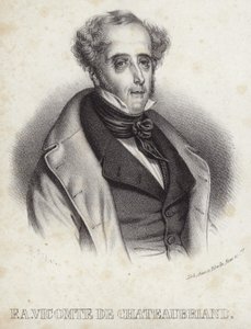 Portret van vicomte de Chateaubriand door French School
