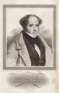 Portret van vicomte de Chateaubriand door French School