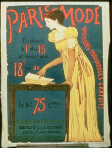 Poster voor abonnementen op Paris Mode Magazine