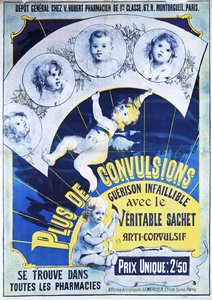 Poster die de Veritable Sachets Anti-Convulsif adverteert