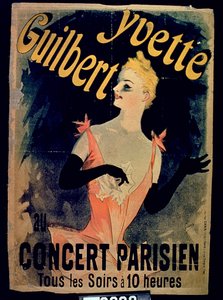 Poster voor Yvette Guilbert Parijse concert