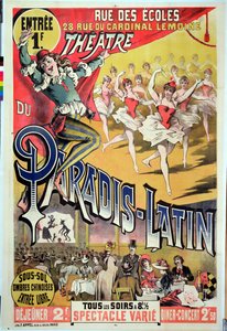 Poster voor het Theatre du Paradis Latin, c.1880-90