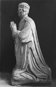 Biddende knielende figuur van Hertog Jean de Berry (1340-1416) Graaf van Poitiers, 15e-18e eeuw