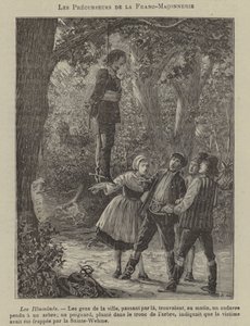 Voorlopers van de Vrijmetselarij: de Illuminati (gravure) door French School