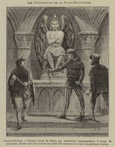 Voorlopers van de Vrijmetselarij: de Luciferianen (gravure) door French School