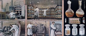 Bereiding van serums om tuberculose te bestrijden, uit Les Animaux, ca. 1900